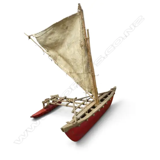 WOODEN SAIL BOAT MODEL H.800mm L.860mm