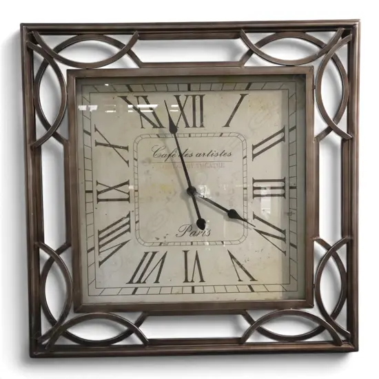 LG DECORATIVE WALL CLOCK, METAL FRAME 800x800mm