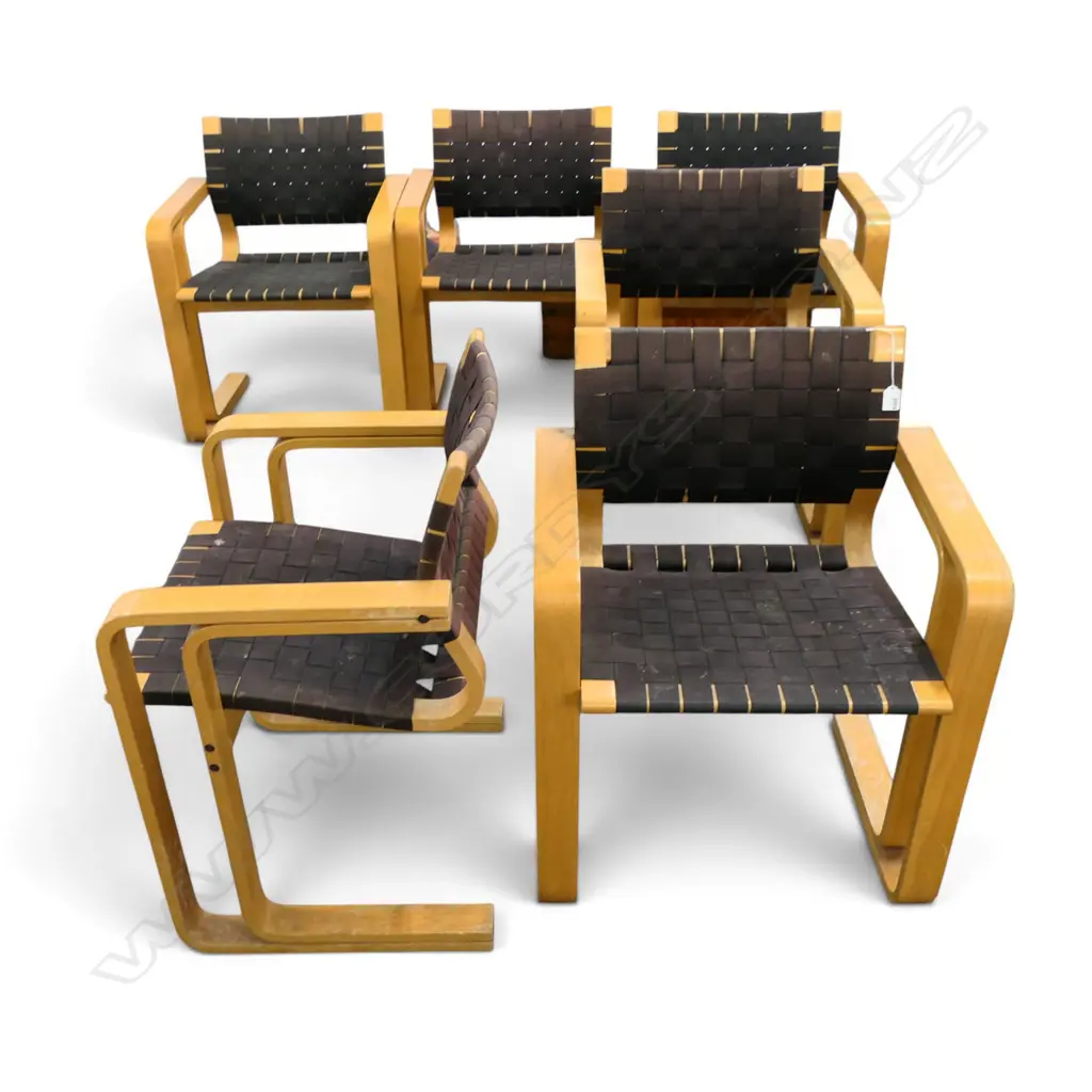 6 MAGNUS OLESEN DENMARK MODEL 5531 DINING CHAIRS - SOME FADING Image 1++