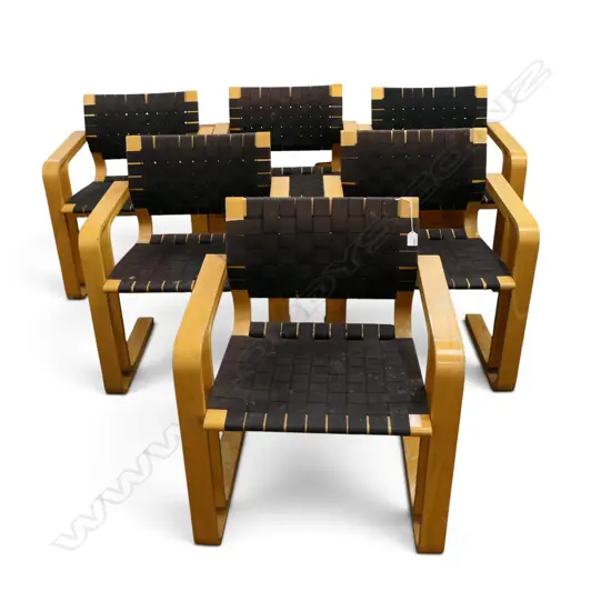 6 MAGNUS OLESEN DENMARK MODEL 5531 DINING CHAIRS - SOME FADING