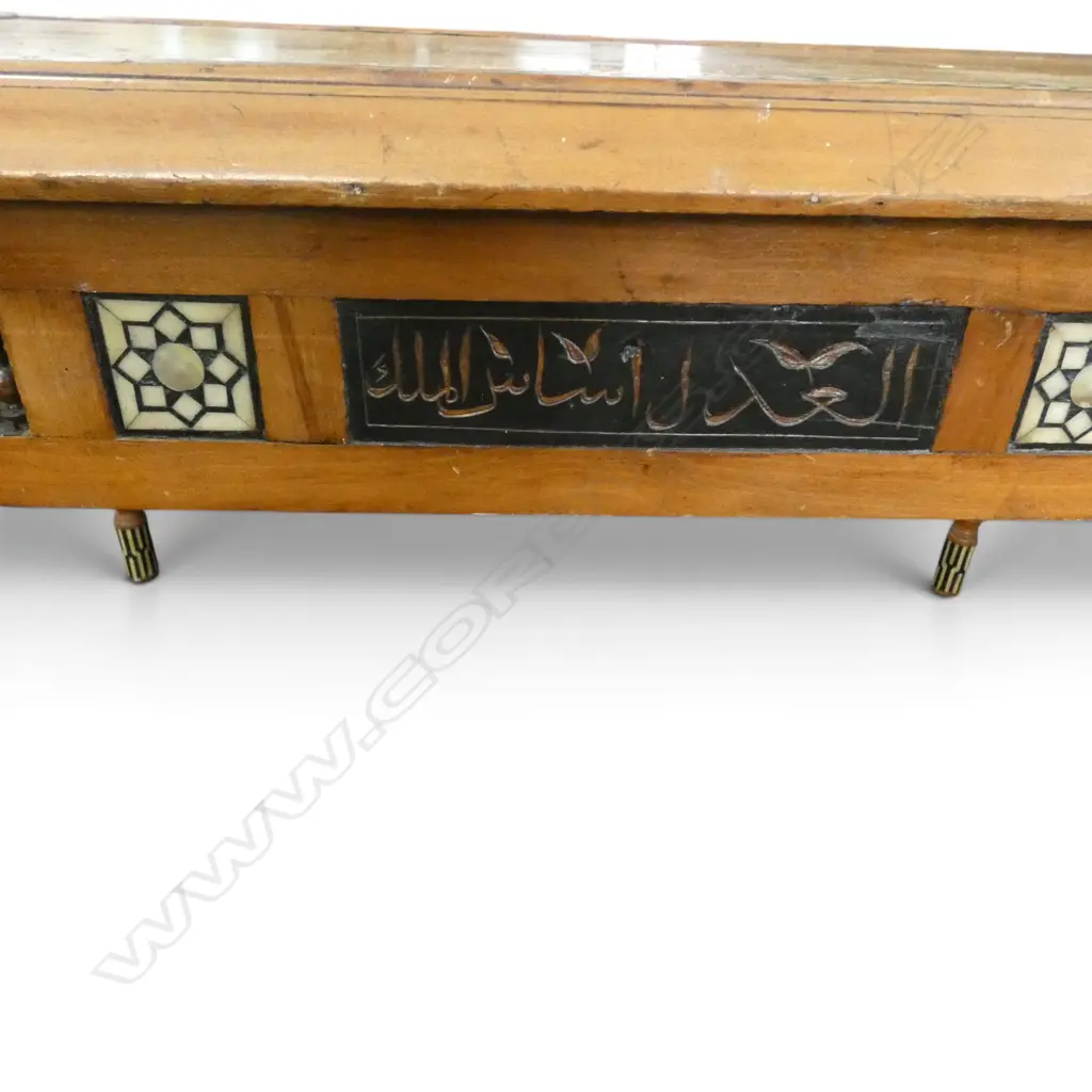 MIDDLE EASTERN INLAID TABLE (SOME LOSSES) 1040x640x555mm Image 1++