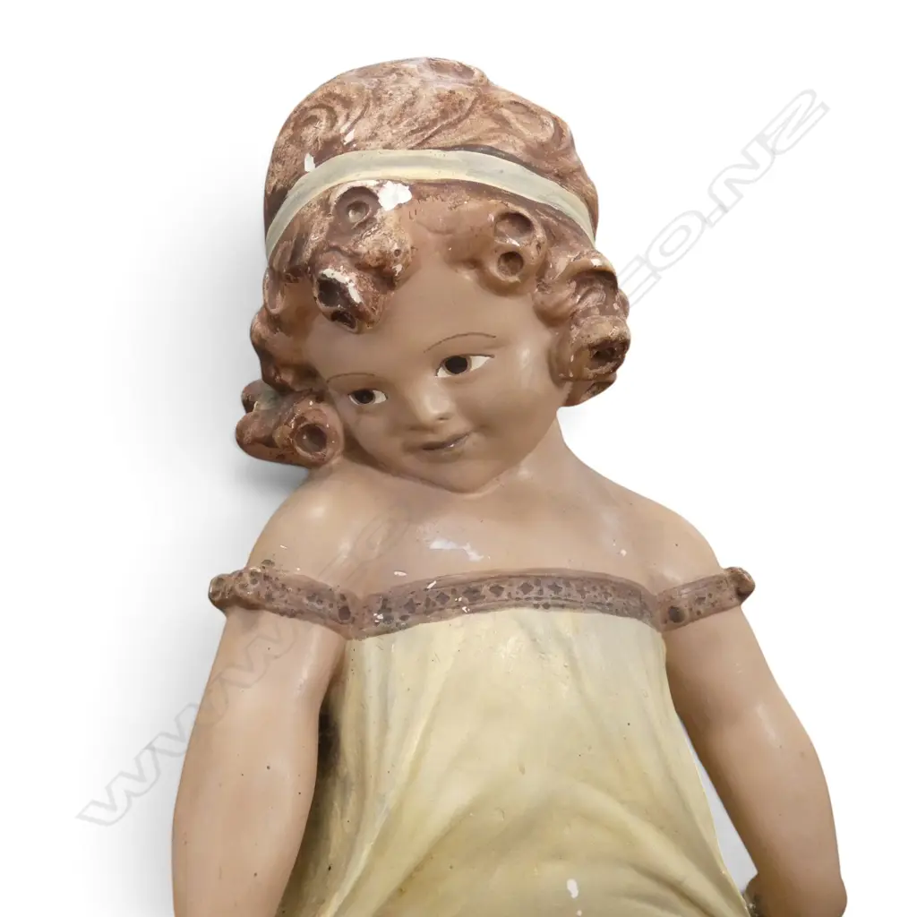 PLASTER ORNAMENT OF A GIRL H.580mm Image 1++