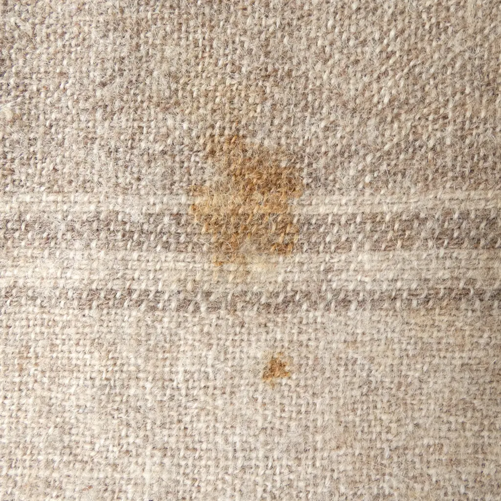 2 X CUSHIONS, ONE WITH WHITE SHEEPSKIN & A WOOLEN KNEE RUG ( SOME MARKS) Image 1++