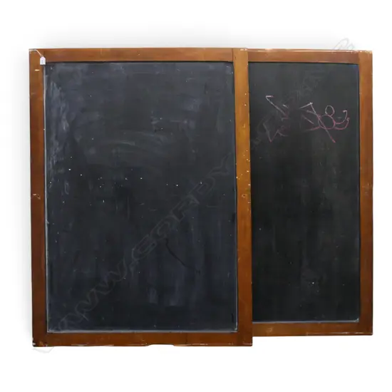 2 LG CHALKBOARDS, WOODEN FRAME 1030x1430mm