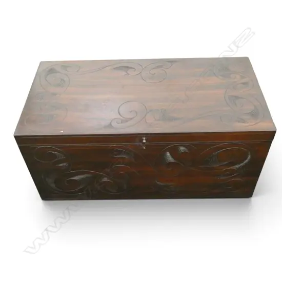 MDF TRUNK w. CARVED MAORI DESIGN 1050x520x540mm