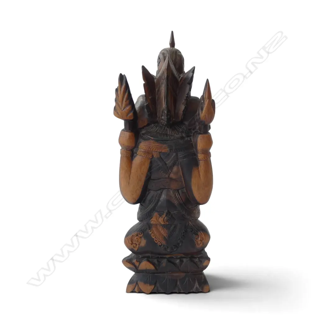CARVED WOODEN GANESH H.305mm Image 1++