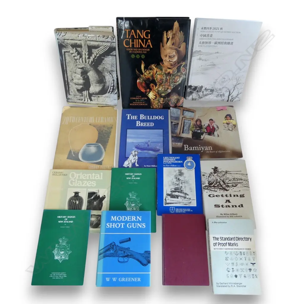 COLLECTION OF REFERENCE BOOKS; ORIENTAL, MILITARY, CERAMICS etc INCLUDING EX. RON BROWNSON ESTATE Image 1++