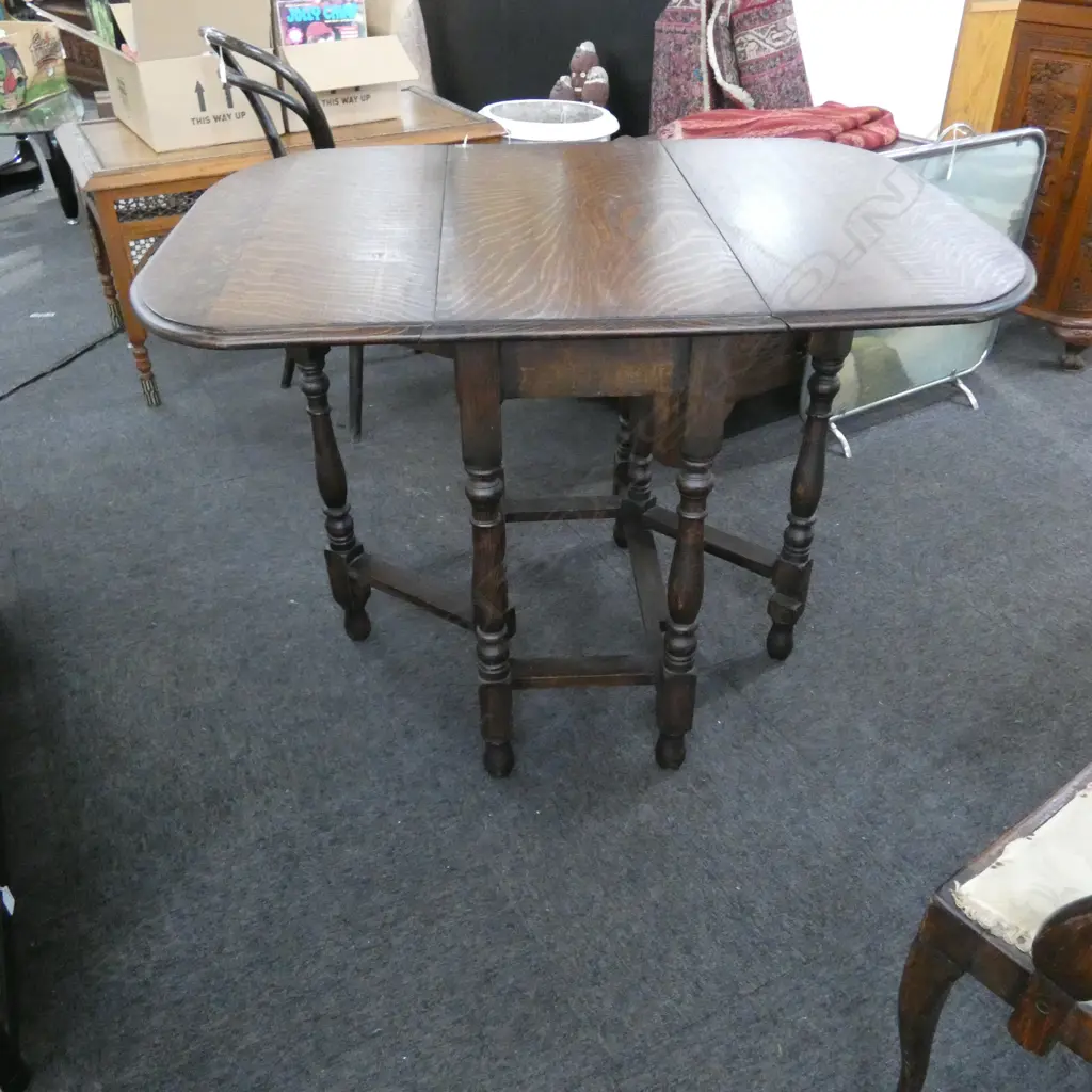 ENGLISH OAK DROP SIDE TABLE 1040x770x740mm Image 1++