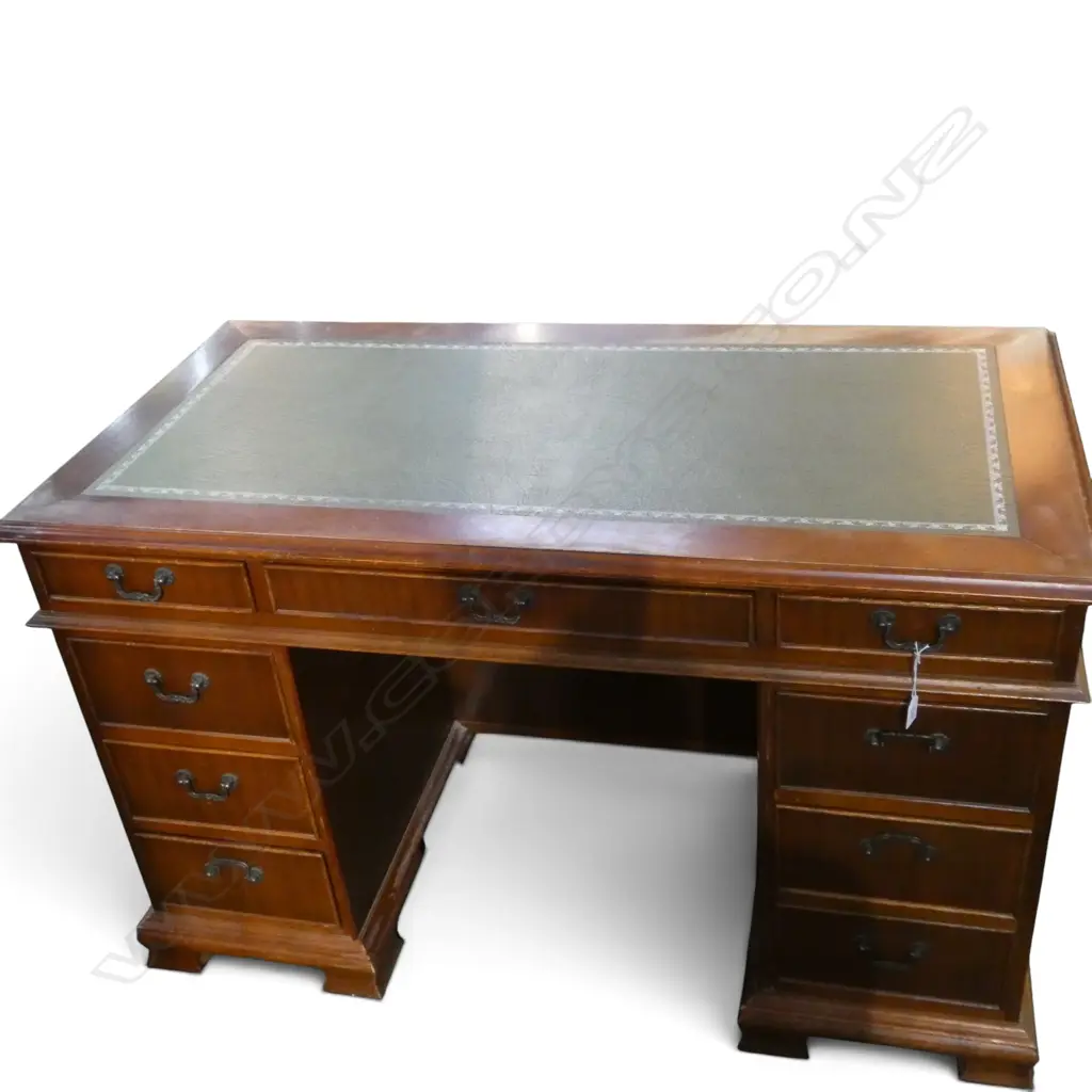 TOOLED LEATHER TOP DESK top marked 1240x650x770mm Image 1++