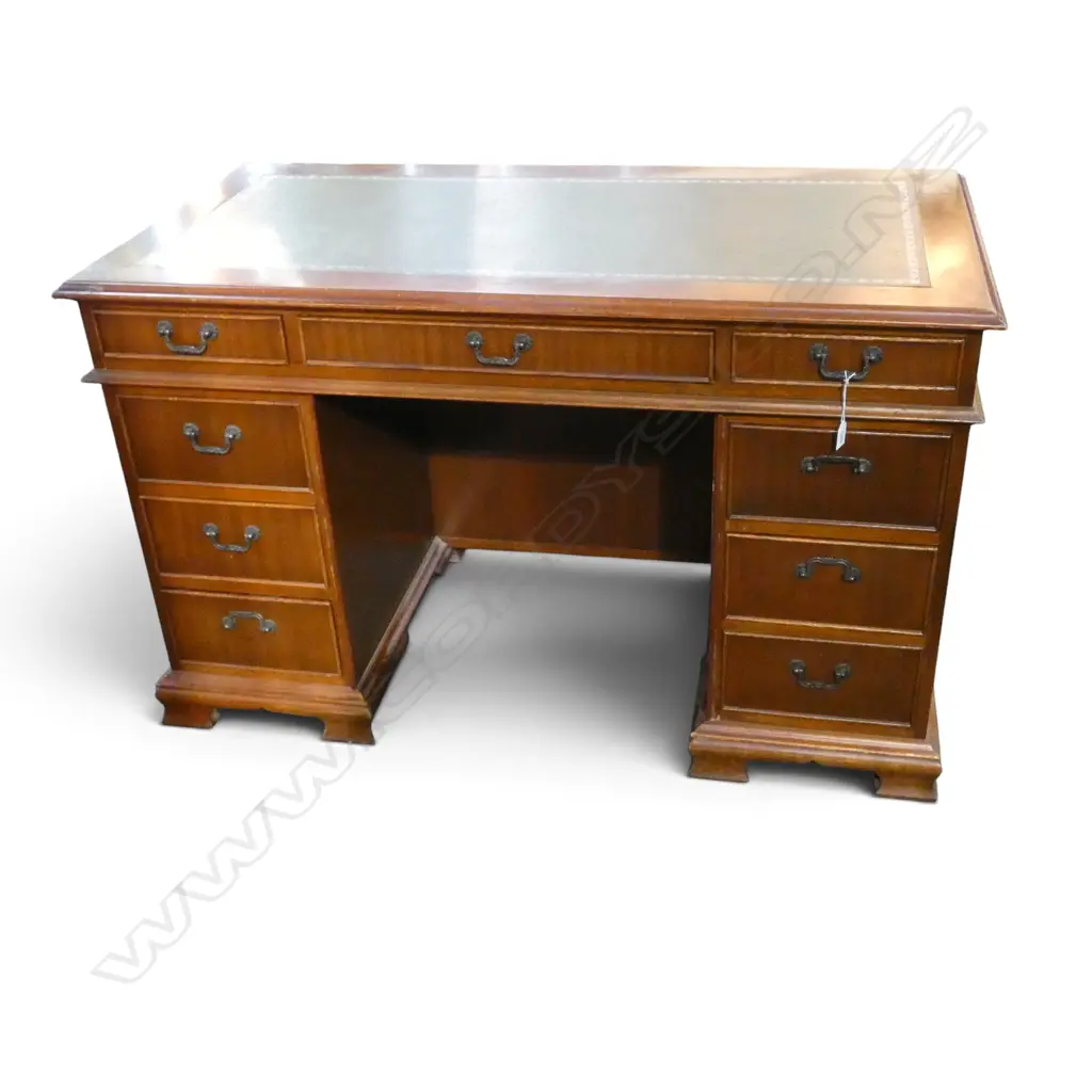 TOOLED LEATHER TOP DESK top marked 1240x650x770mm Image 1++