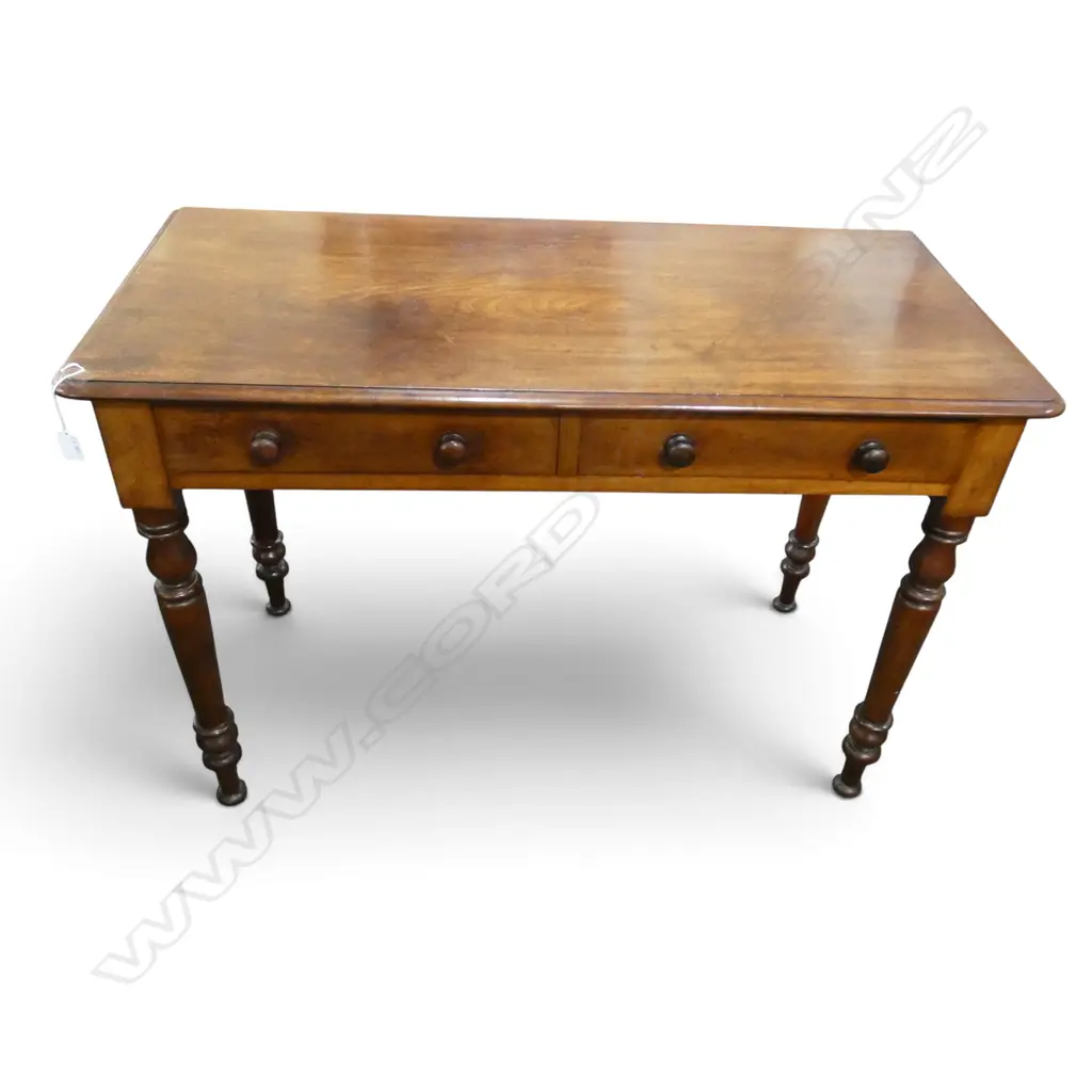 ANTIQUE MAHOGANY DESK w. 2 DRAWERS 1065x490x725mm Image 1++
