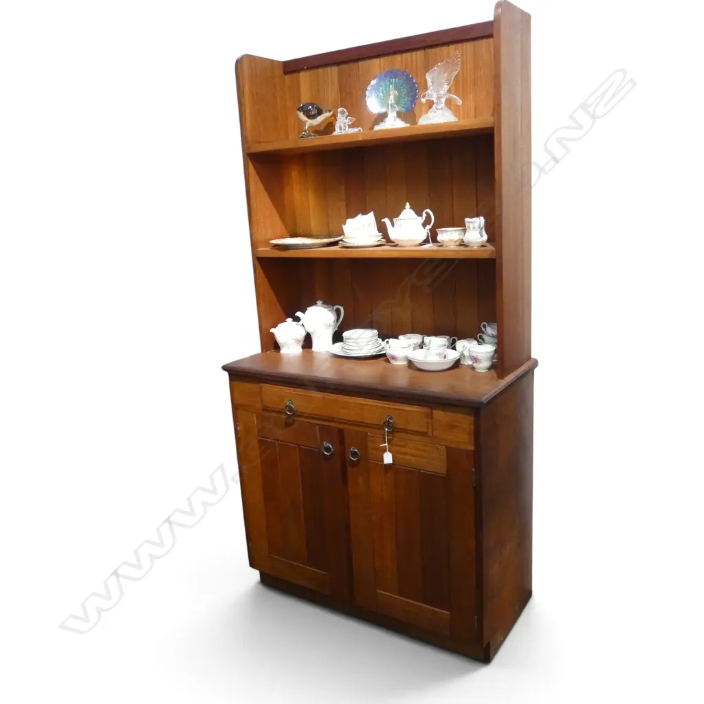QUALITY JARRAH WOOD BOOKCASE CABINET hand-crafted in Warkworth over 20 years ago 960x460x1910mm Image 1++