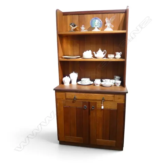QUALITY JARRAH WOOD BOOKCASE CABINET hand-crafted in Warkworth over 20 years ago 960x460x1910mm