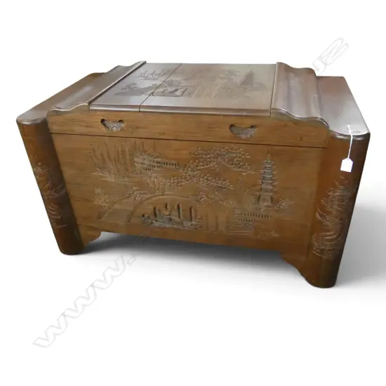 ORIENTAL CAMPHOR CHEST (SPLIT IN TOP PANEL) 1000x540x585mm