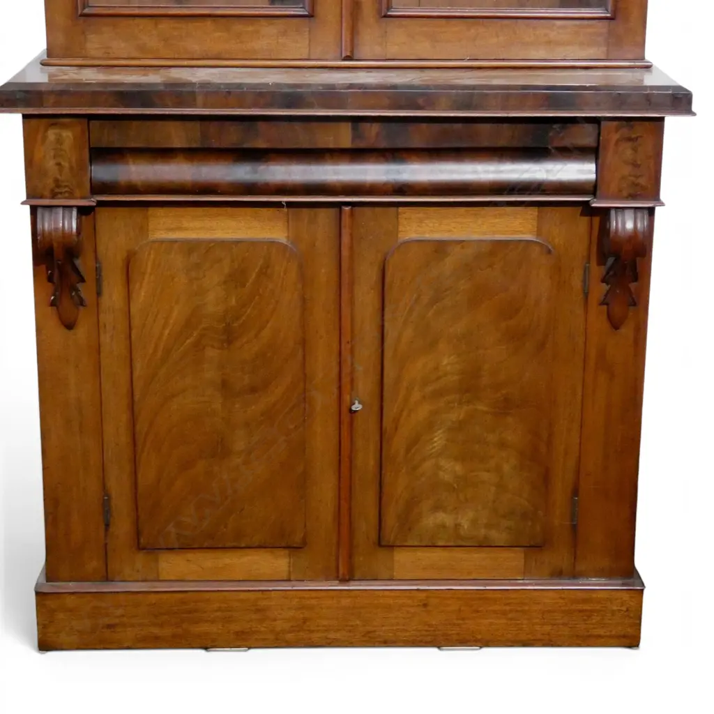 VICTORIAN MAHOGANY BOOKCASE BUREAU 1090x485x2130mm Image 1++