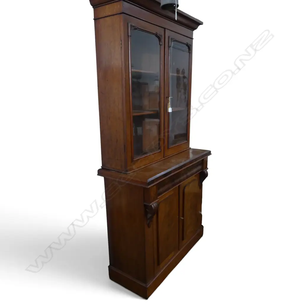 VICTORIAN MAHOGANY BOOKCASE BUREAU 1090x485x2130mm Image 1++