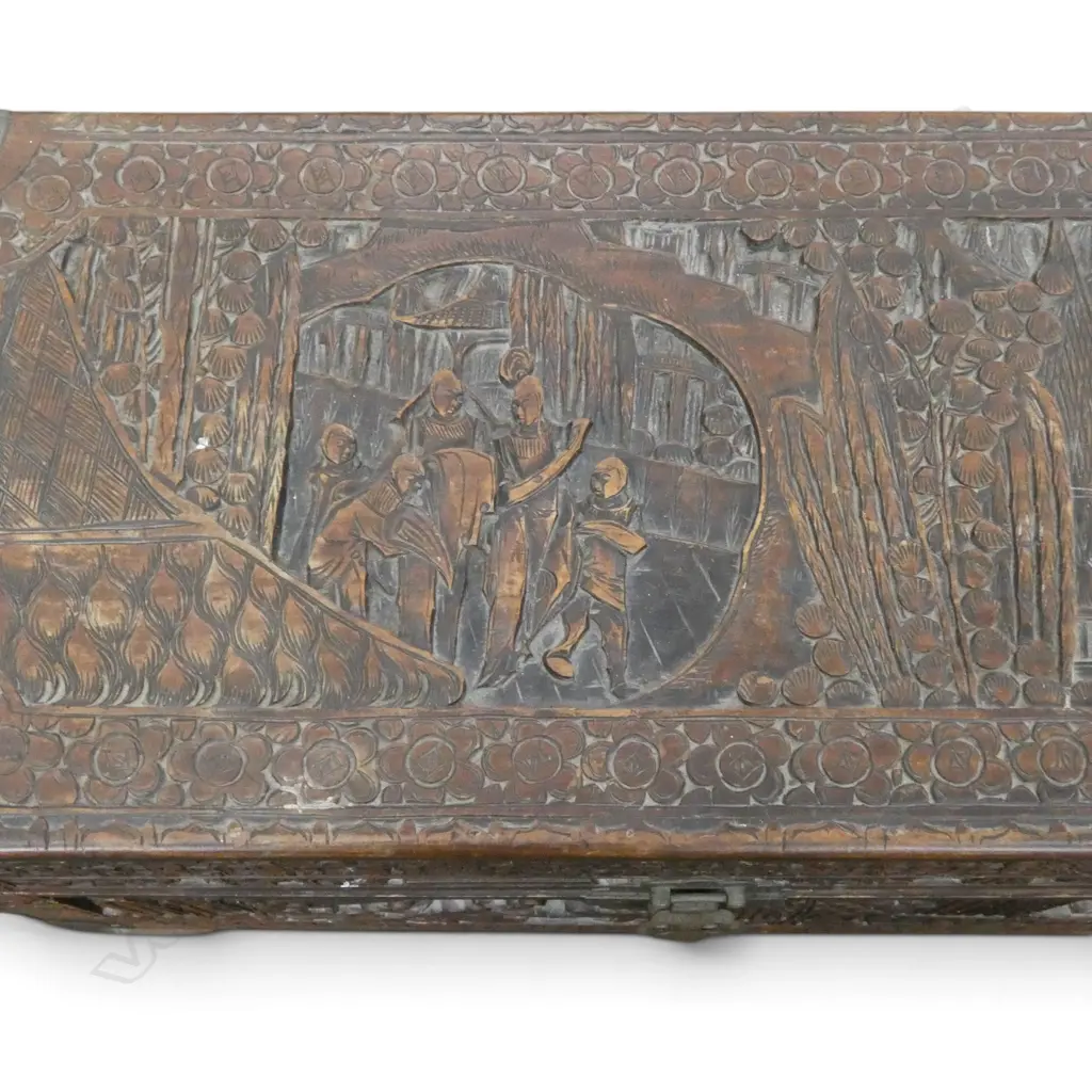 CHINESE CARVED CAMPHOR CHEST 890x420x500mm Image 1++