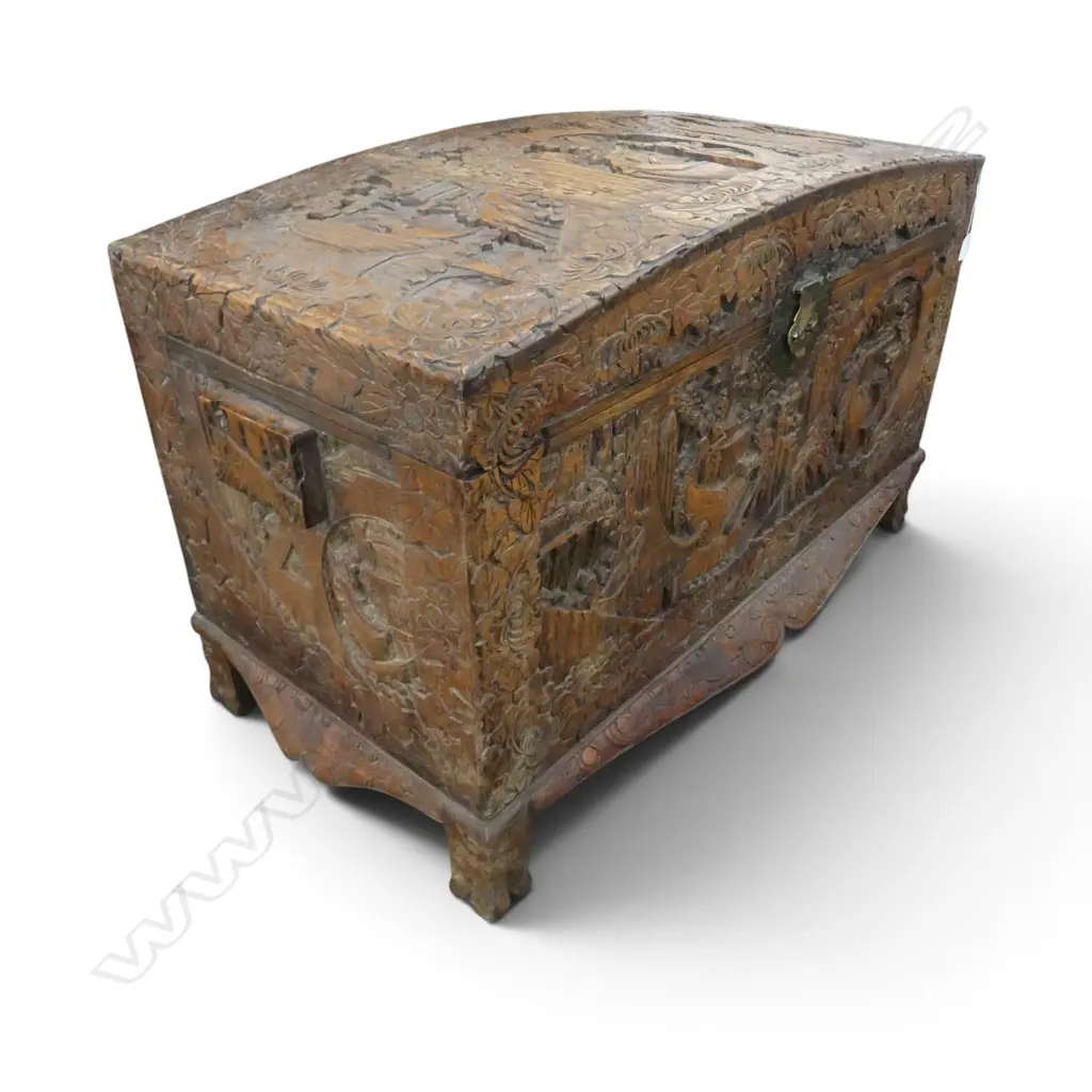 CHINESE CARVED CAMPHOR CHEST 1100x560x650mm Image 1++