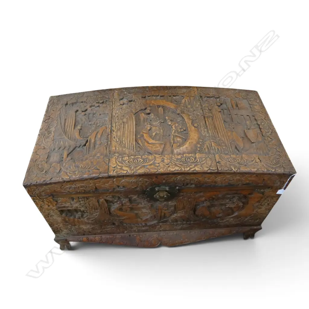 CHINESE CARVED CAMPHOR CHEST 1100x560x650mm Image 1++