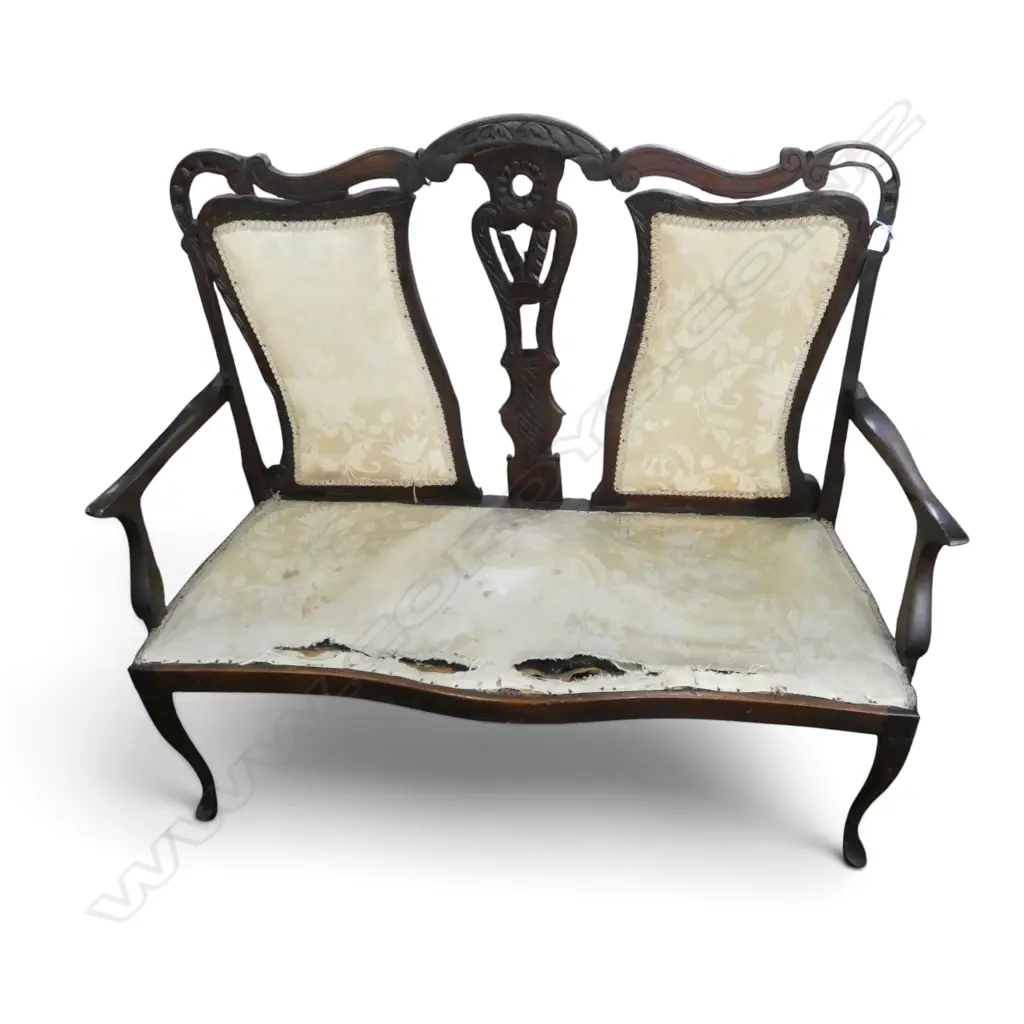 EDWARDIAN KAURI PARLOR SOFA repair to top of splat 1230x550x1090mm Image 1++