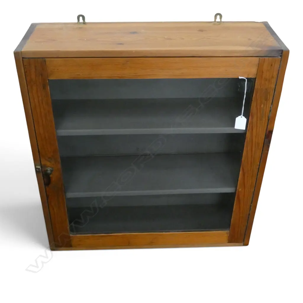 VINTAGE GLASS DISPLAY CASE 580x185x610mm Image 1++