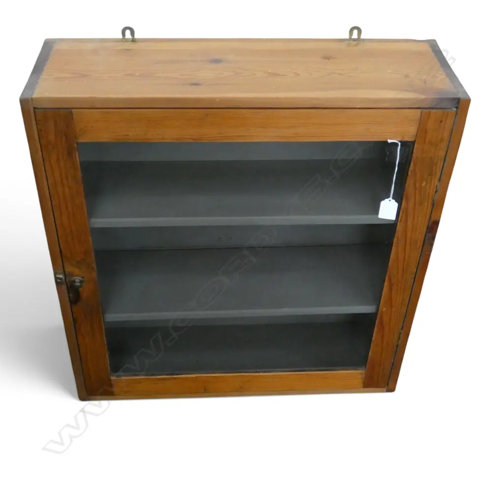 VINTAGE GLASS DISPLAY CASE 580x185x610mm Image 1++