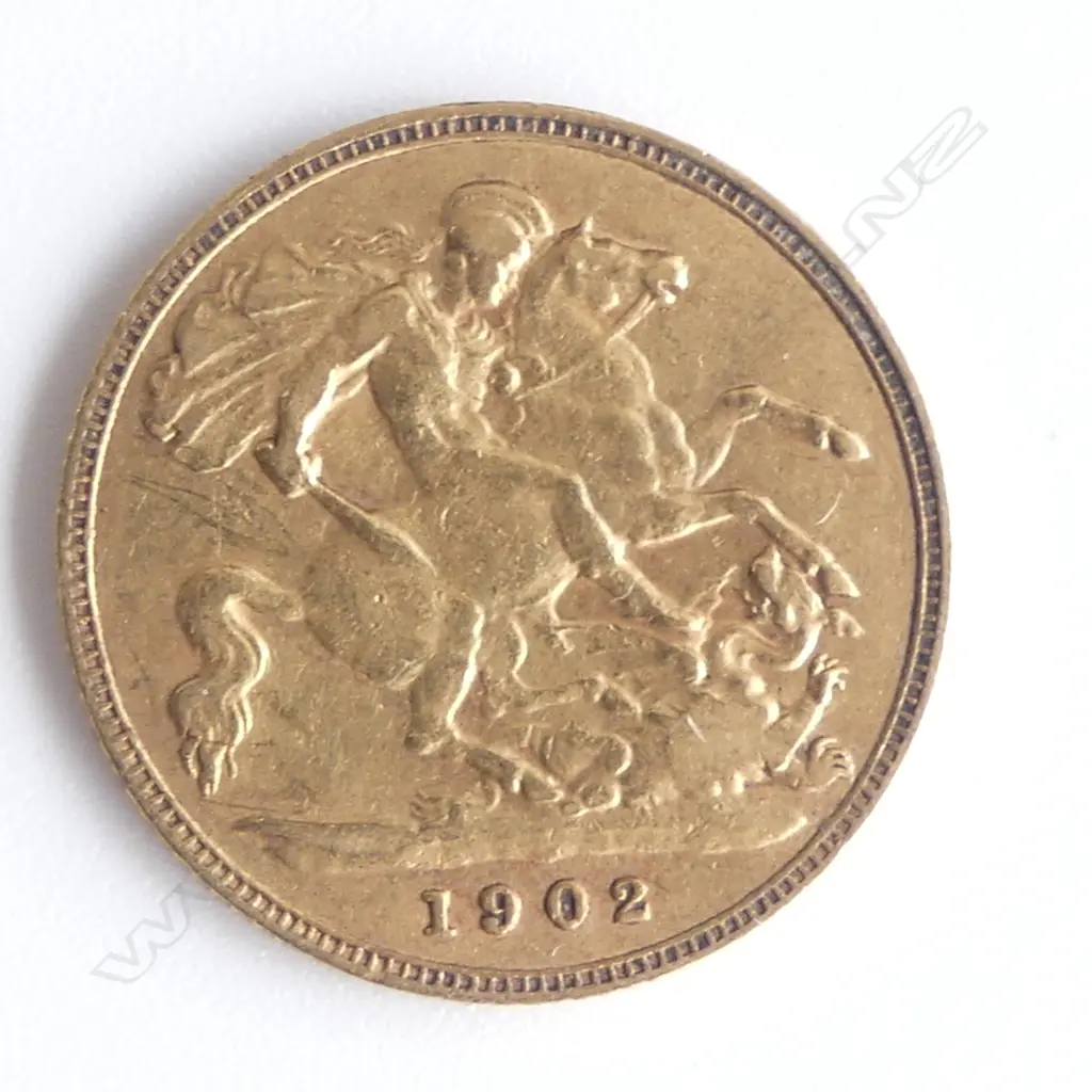 EDWARDIAN 1902 GOLD HALF SOVEREIGN Image 1++