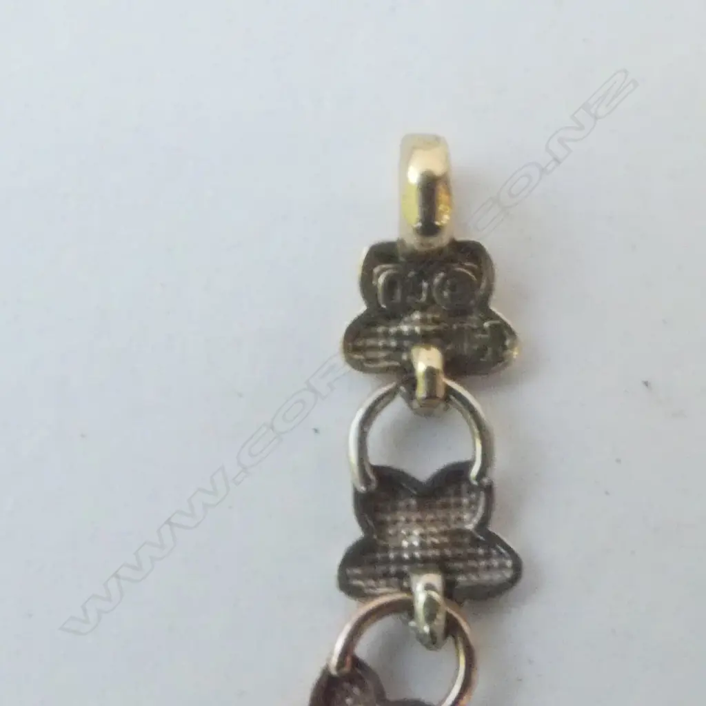 14CT THREE TONE GOLD BRACELET L.200mm 5.1gms + VALUATION COPY Image 1++