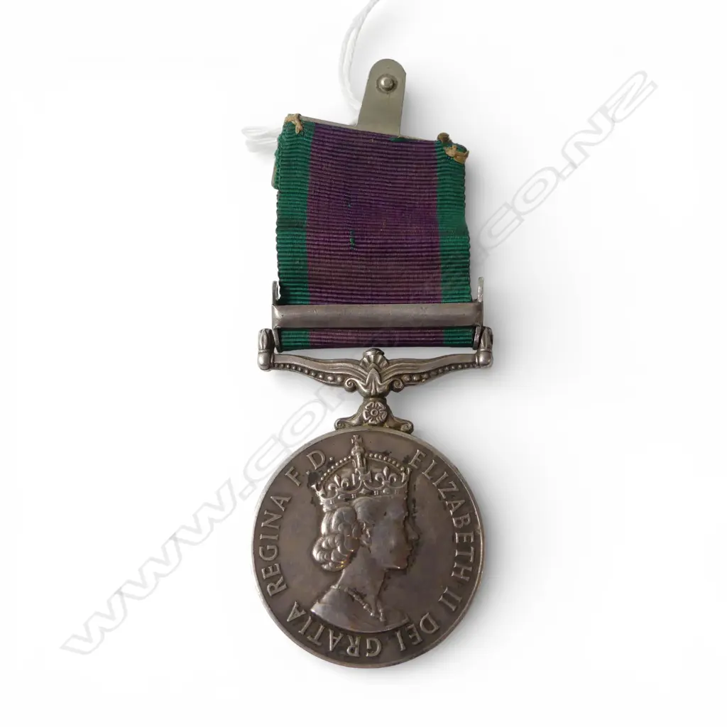 ERII 'BORNEO' CAMPAIGN SERVICE MEDAL to RFN T. G. McBRIDE Image 1++