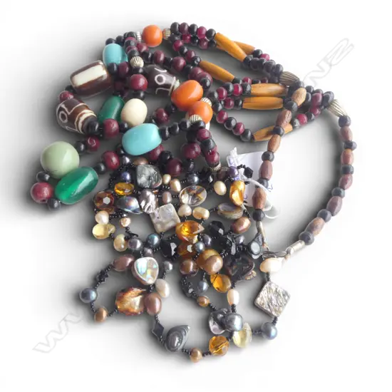 2 BEAD NECKALCES 