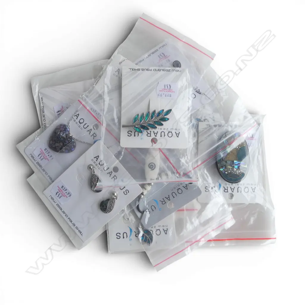 LRG QUANTITY SILVER PLATED PAUA JEWELLERY, new old stock Image 1++