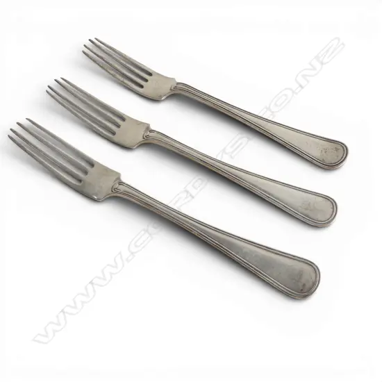 3 DUTCH .833 (MIN) SILVER FORKS, L.205mm 175gms JM VAN KEMPEN & ZOON