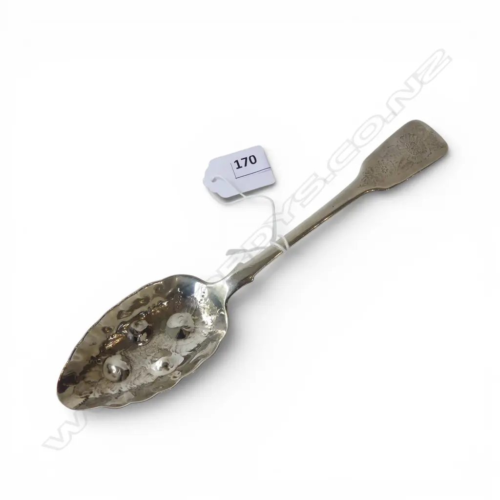 STG SILVER BERRY SPOON, LONDON 1833, 73gms Image 1++