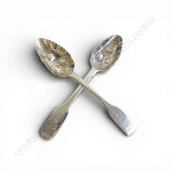 PR STG SILVER BERRY SPOONS, LONDON 1833, 41gms