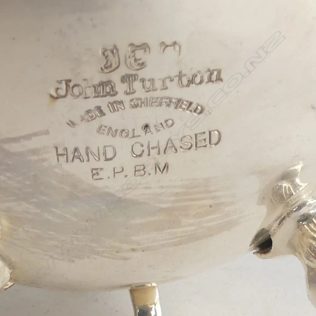 SILVER PLATE 4 PCE FANCY TEA SERVICE + TRAY Image 1++