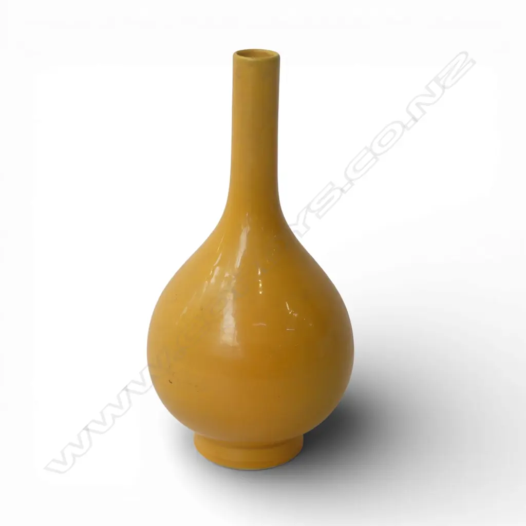 ORIENTAL VASE, YELLOW GLAZE H.200mm Image 1++