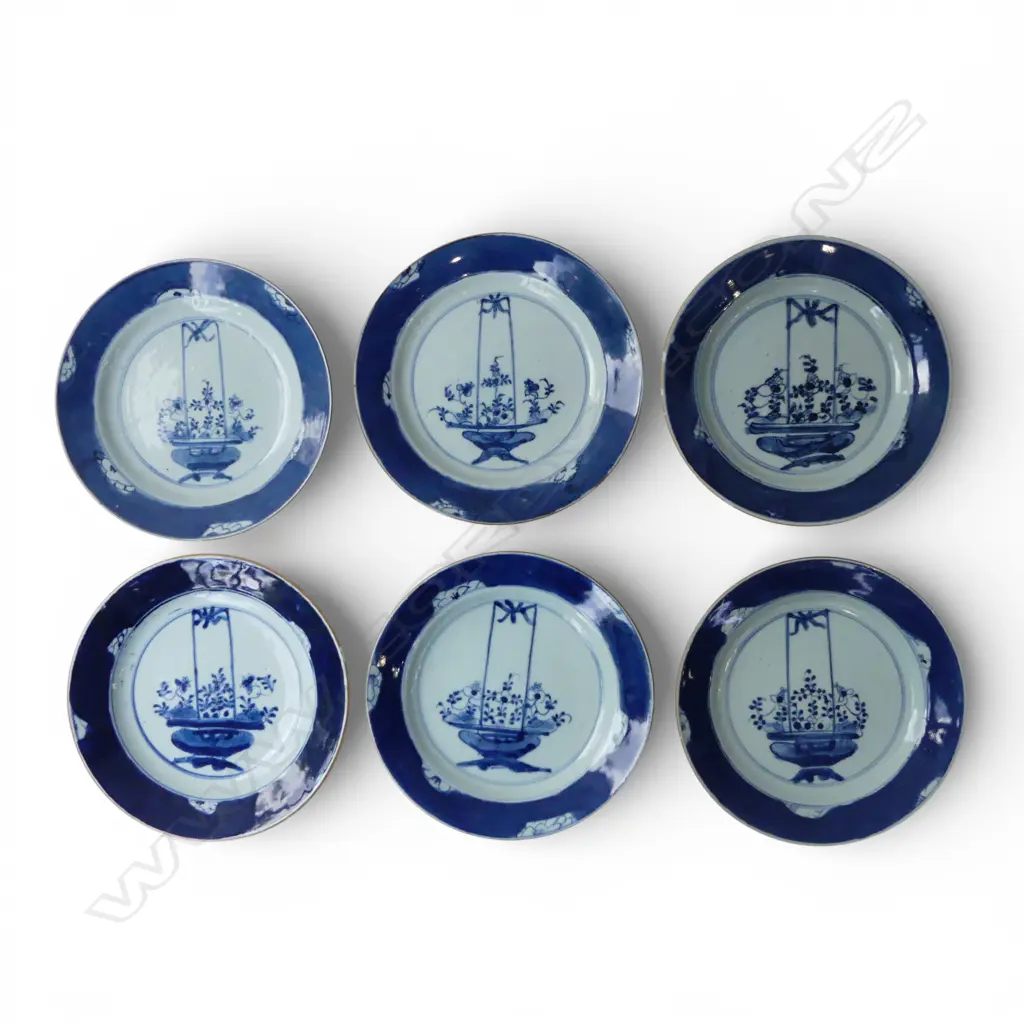 6 ORIENTAL PLATES 205mm dia minor rim frits Image 1++