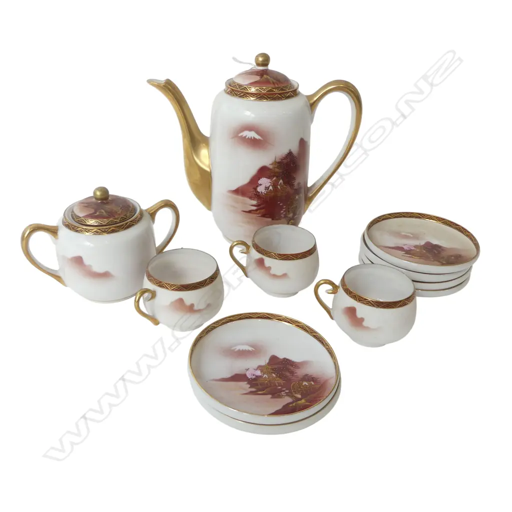 11 PCE JAPANESE PORCELAIN PART TEA SET Image 1++