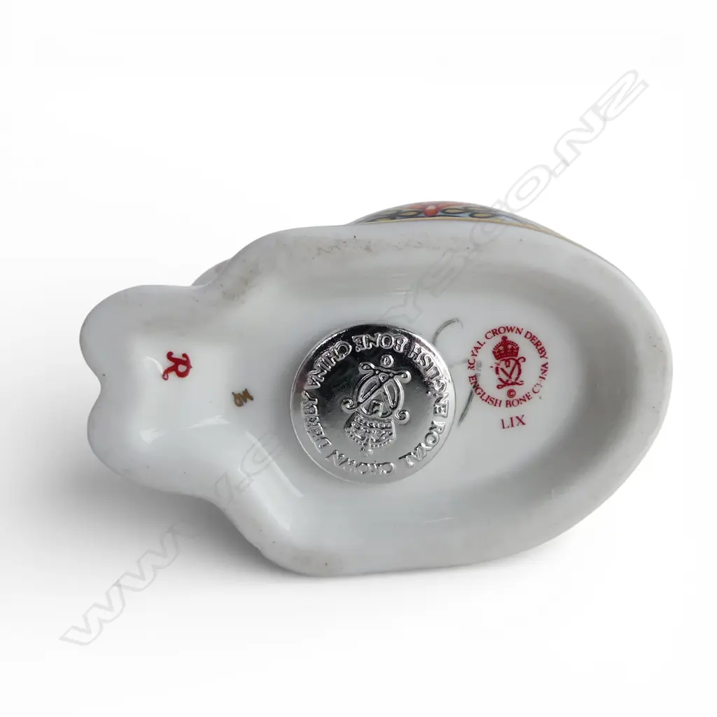 2 ROYAL CROWN DERBY PAPER WEIGHTS; POPPY MOUSE & CAT H.135mm Image 1++