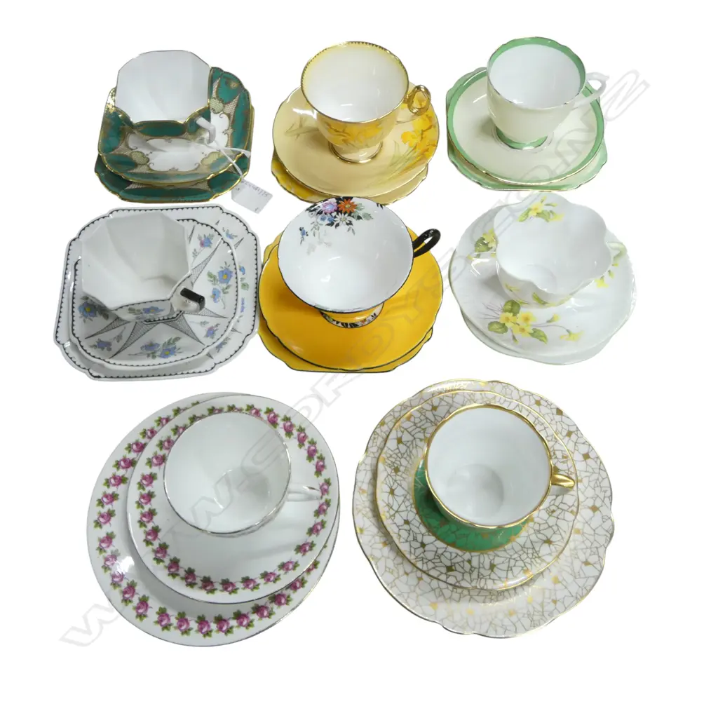 8 SHELLEY CHINA CSPS MIXED PATS Image 1++