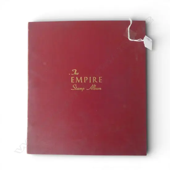VINTAGE 'THE EMPIRE STAMP ALBUM' with WORLD COLLECTION Mainly NZ decimal: 2 Fullface Queens. Pathway. 2 Chch Exhib etc