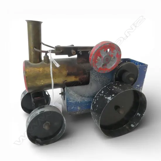 VINTAGE SCRATCH BUILT TRACTION ENGINE TOY L.220mm