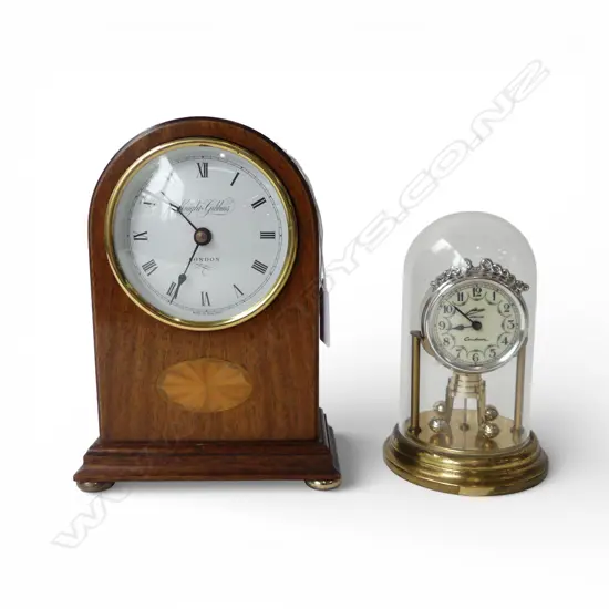 2 CLOCKS; KNIGHTS & GIBBINS H. + DOMED 
