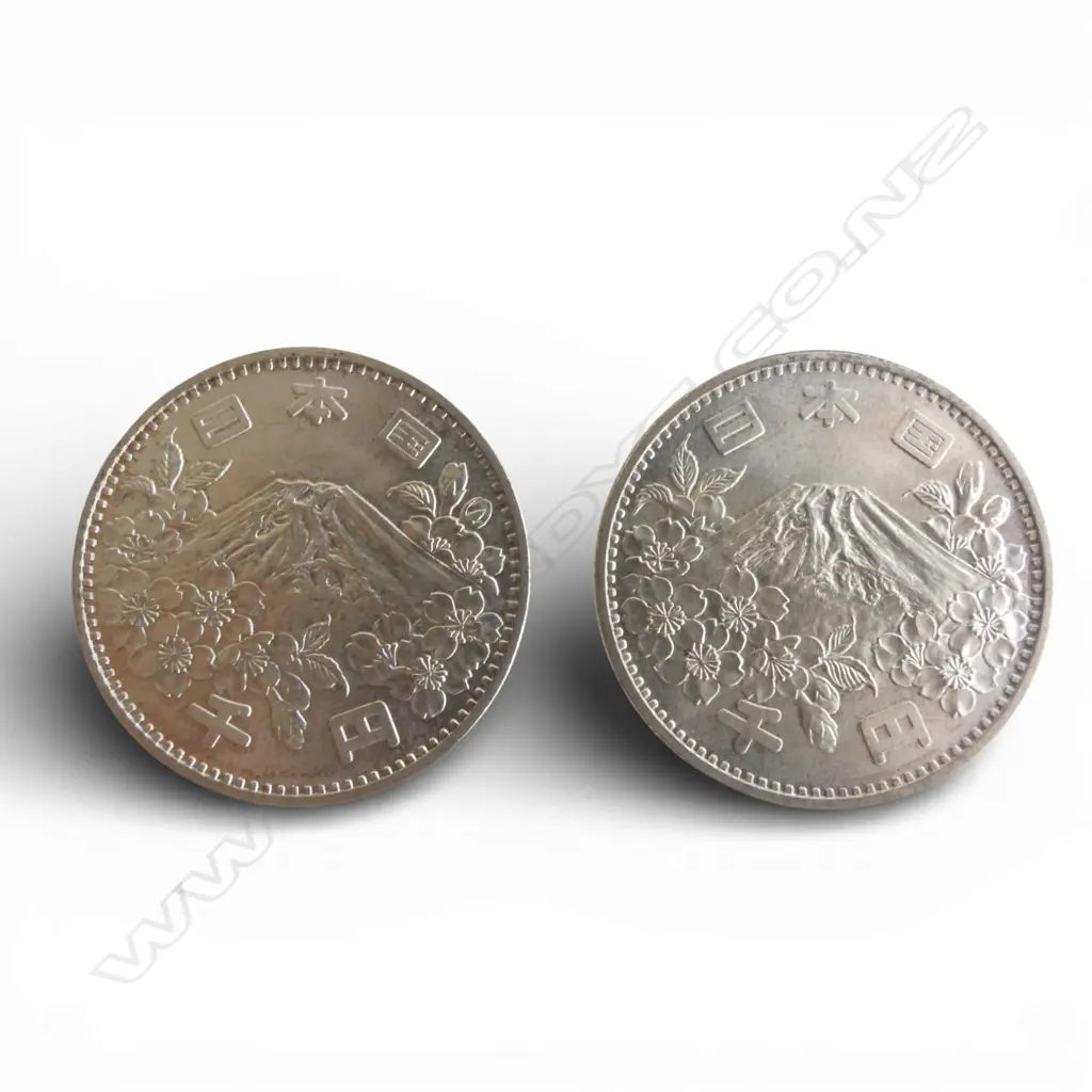 2 x 1000 YEN 1964 CHINESE .925 SILVER COINS 40gms Image 1++