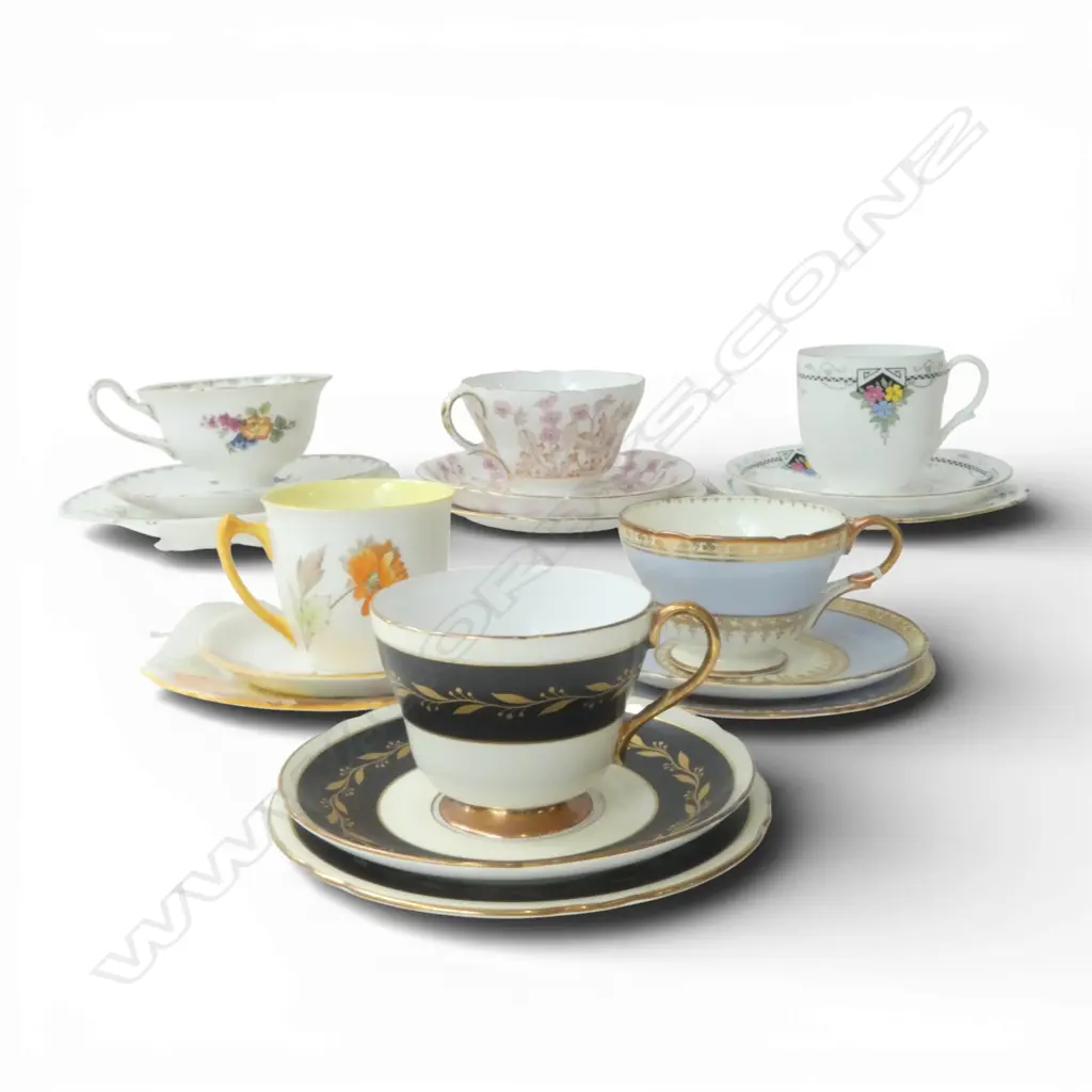6 SHELLEY CHINA CSPS MIXED PATS Image 1++