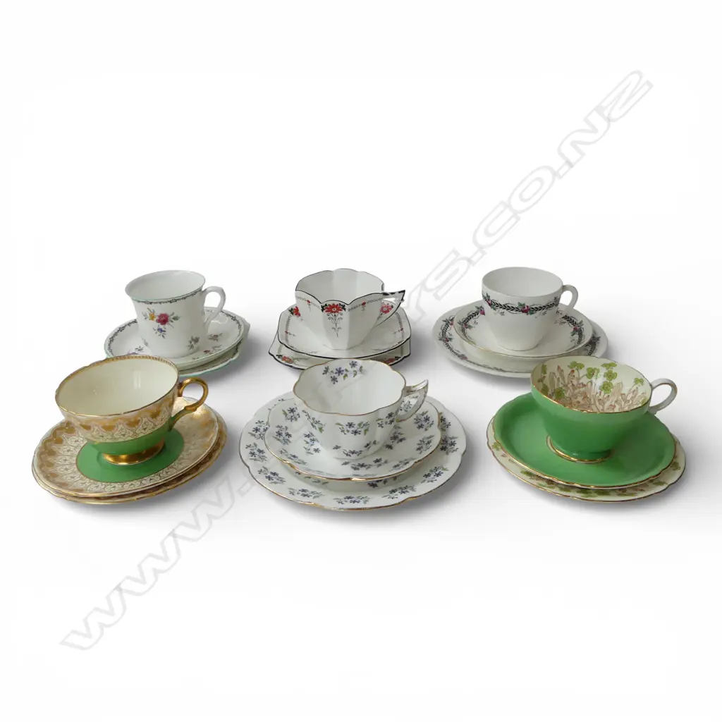 6 SHELLEY CHINA CSP SETS MIXED PATS Image 1++