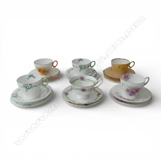 6 SHELLEY CHINA CSP SETS MIXED PATS