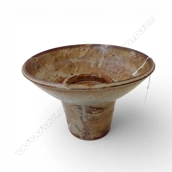 PETER STICHBURY STUDIO POTTERY CENTREPIECE shino glaze H.160mm