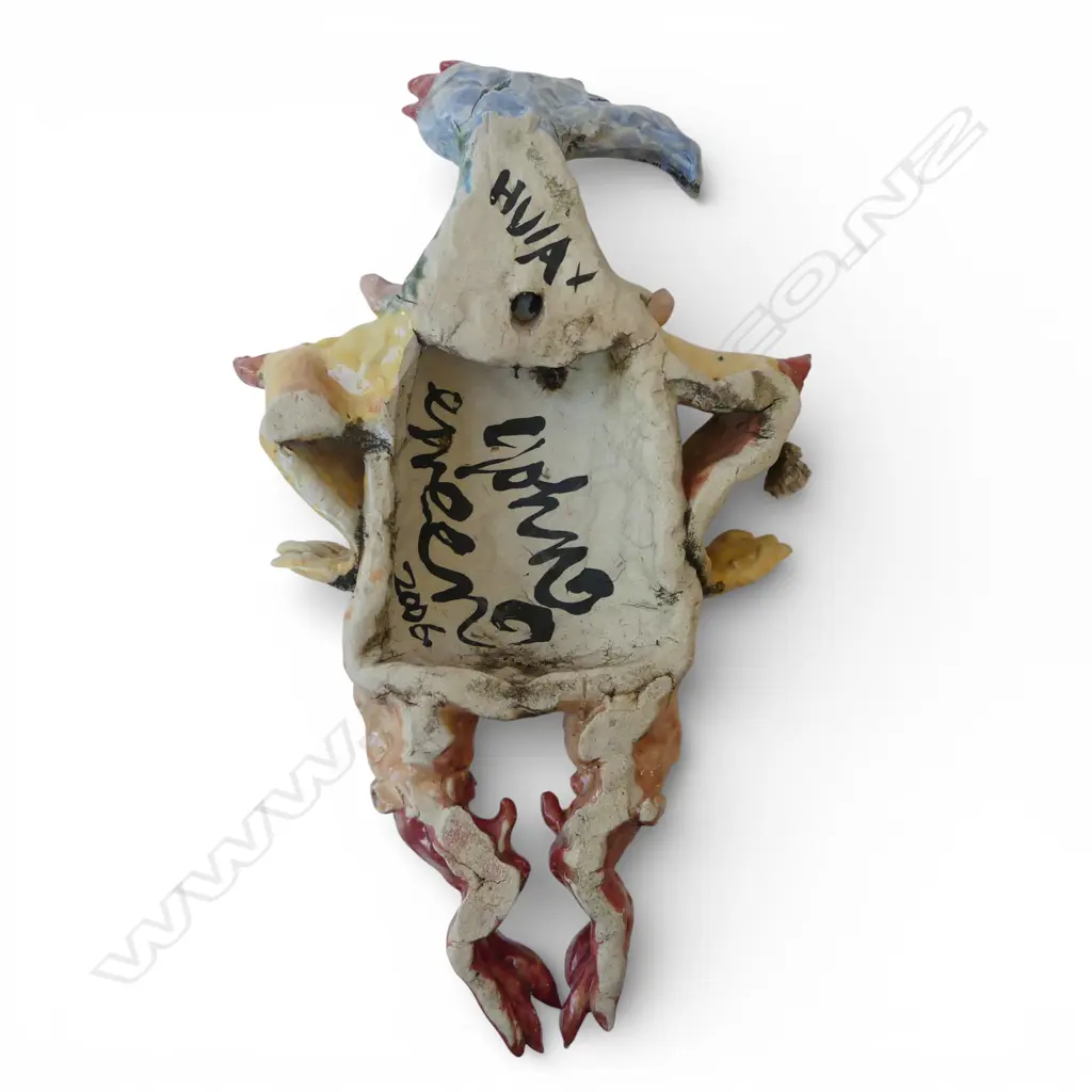 JOHN GREEN POTTERY BIRD SCULPTURE polychrome glaze, brushed signature & date 2006 H.460mm Image 1++