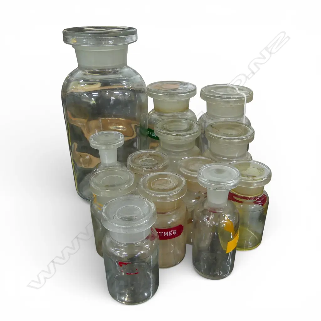 ASST. GLASS CHEMIST BOTTLES  Image 1++